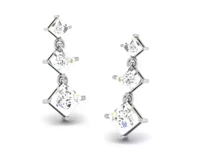Women earrings 3dm render detail 3D print model