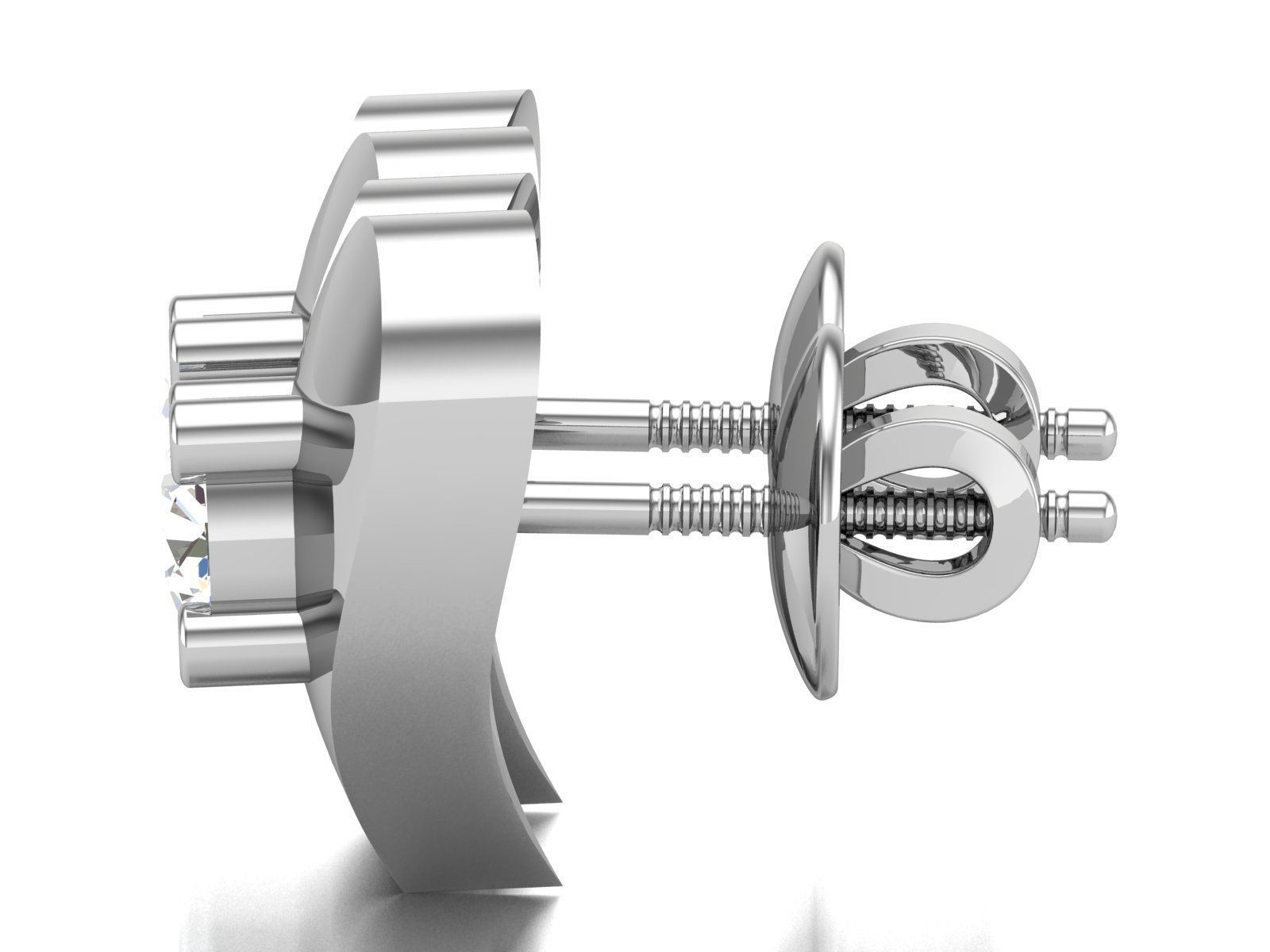 Women heart earrings 3dm render detail 3D print model_2