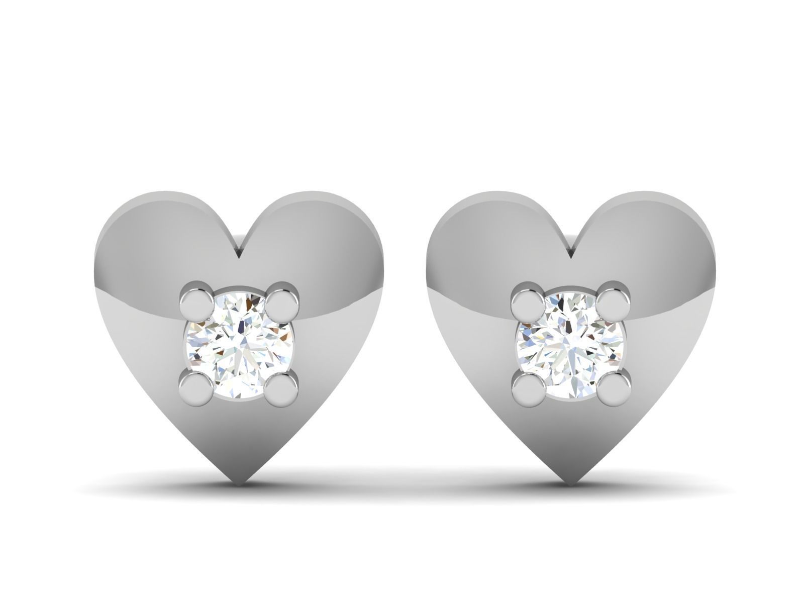 Women heart earrings 3dm render detail 3D print model_5