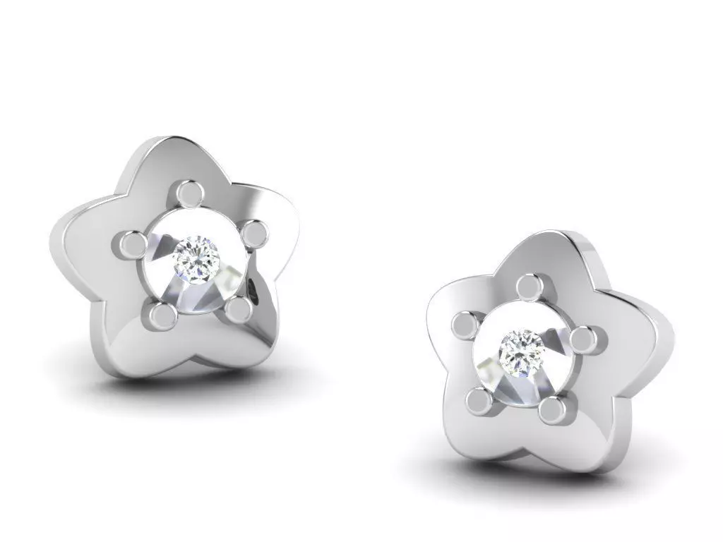 Women star earrings 3dm render detail 3D print model