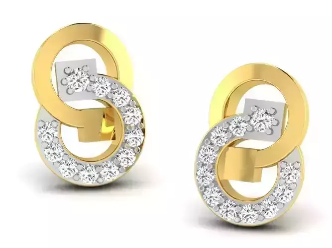 Women earrings 3dm render detail