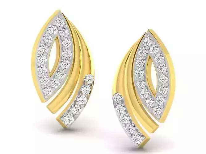 Women earrings 3dm render detail