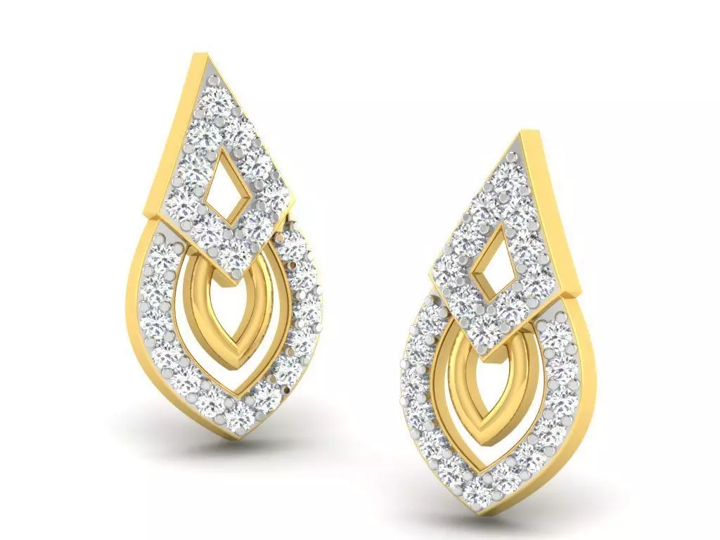 Women earrings 3dm render detail 3D print model