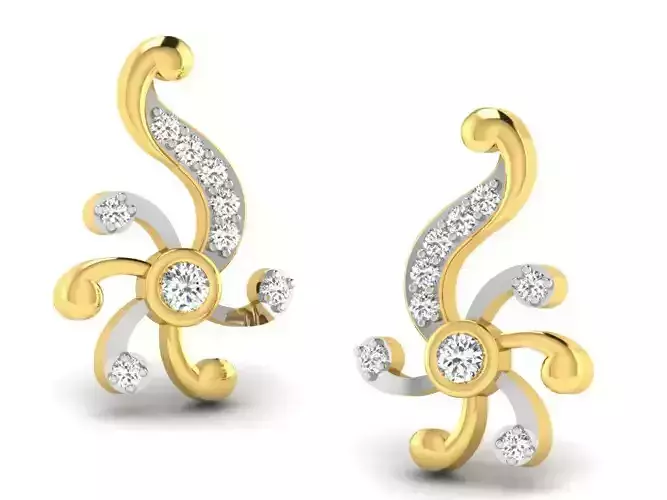 Women earrings 3dm render detail 3D print model