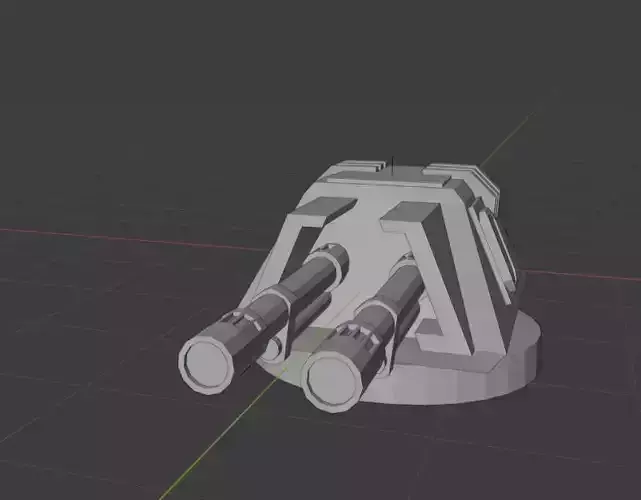 Lowpoly Death Turret Free low-poly 3D model