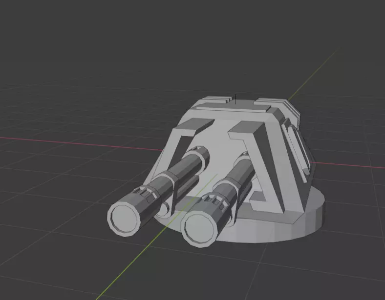 Lowpoly Death Turret Free low-poly 3D model