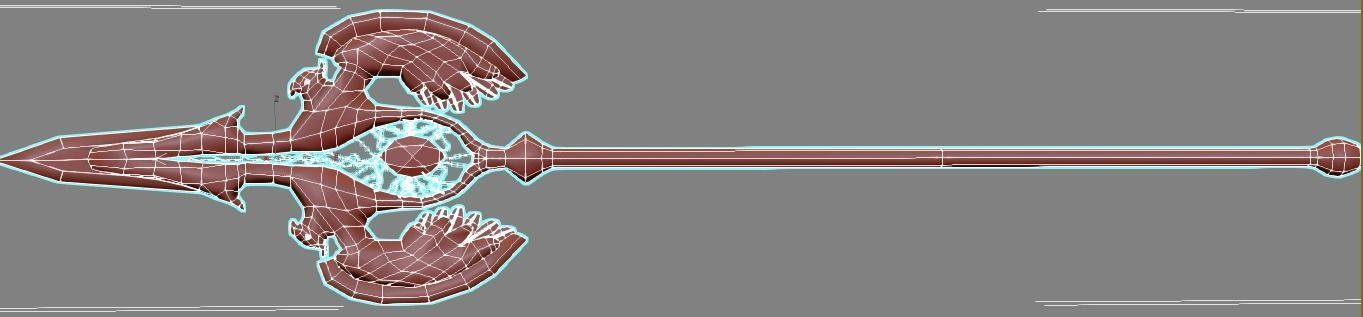 Angel flying warrior  Low-poly 3D model_36