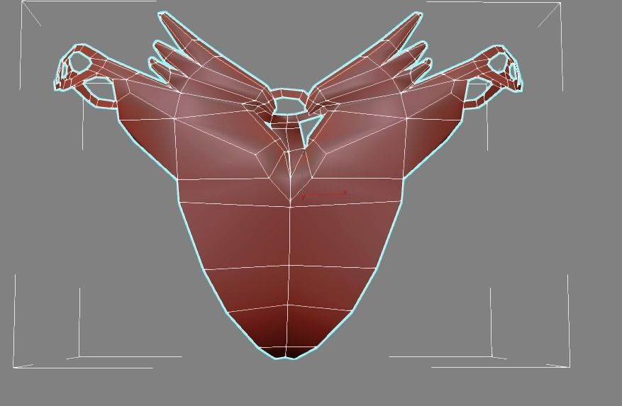 Angel flying warrior  Low-poly 3D model_33