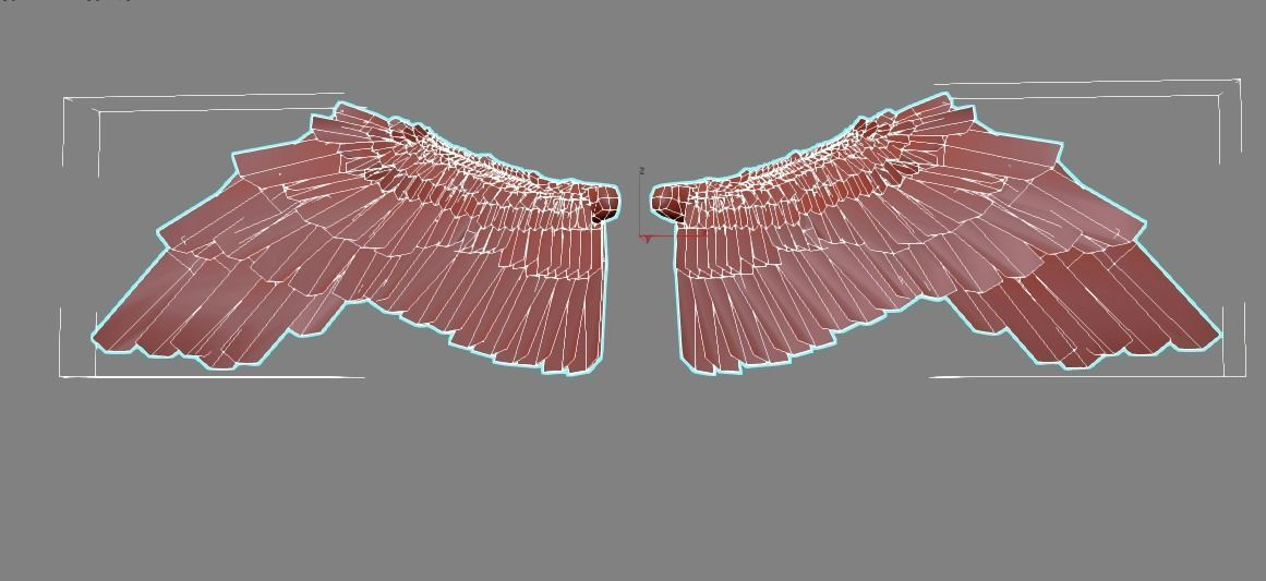 Angel flying warrior  Low-poly 3D model_41