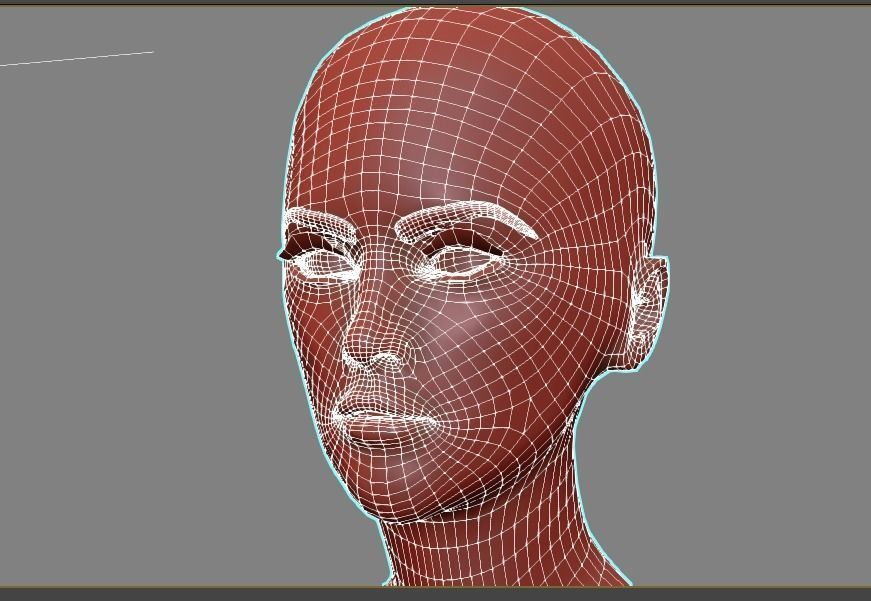 Angel flying warrior  Low-poly 3D model_29
