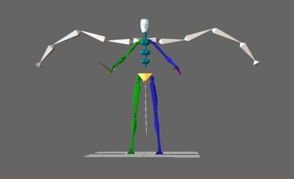 Angel flying warrior  Low-poly 3D model_19