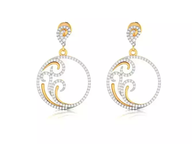 Women earrings 3dm render detail 3D print model