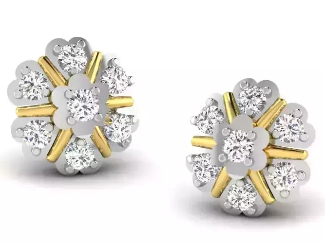 Women round earrings 3dm render detail 3D print model