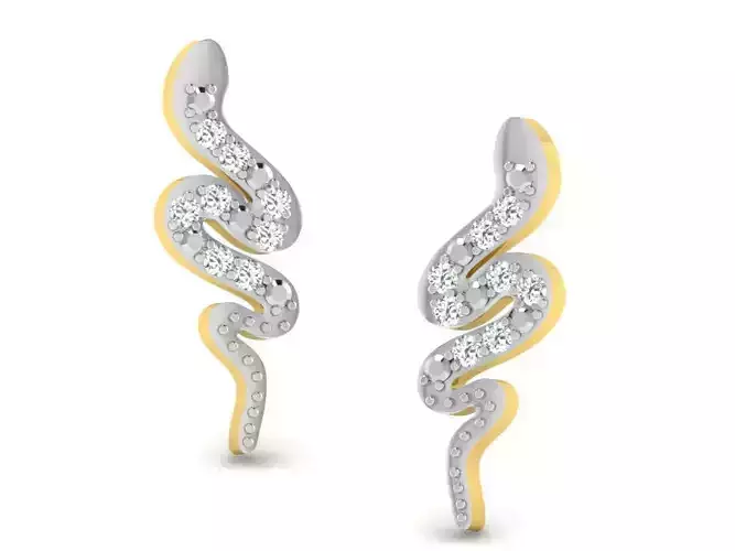 Women snake earrings 3dm render detail 3D print model