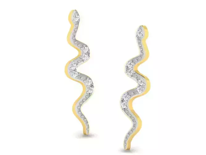 Women snake earrings 3dm render detail 3D print model