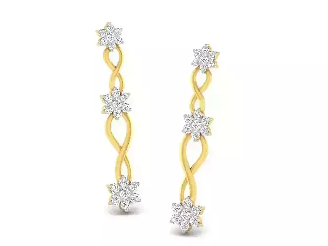 Women earrings 3dm render detail 3D print model