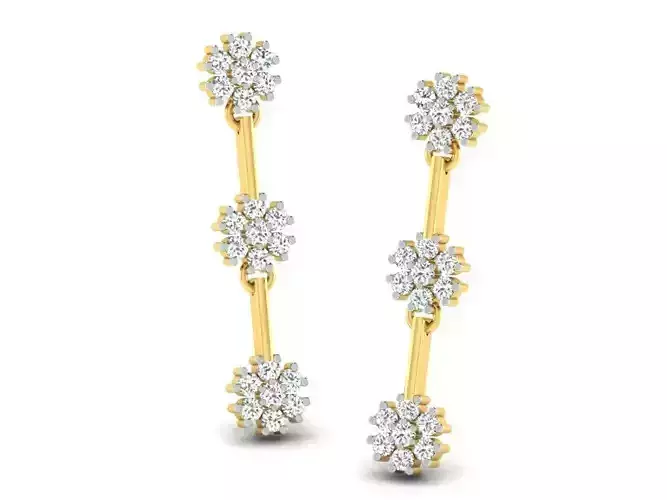 Women earrings 3dm render detail 3D print model