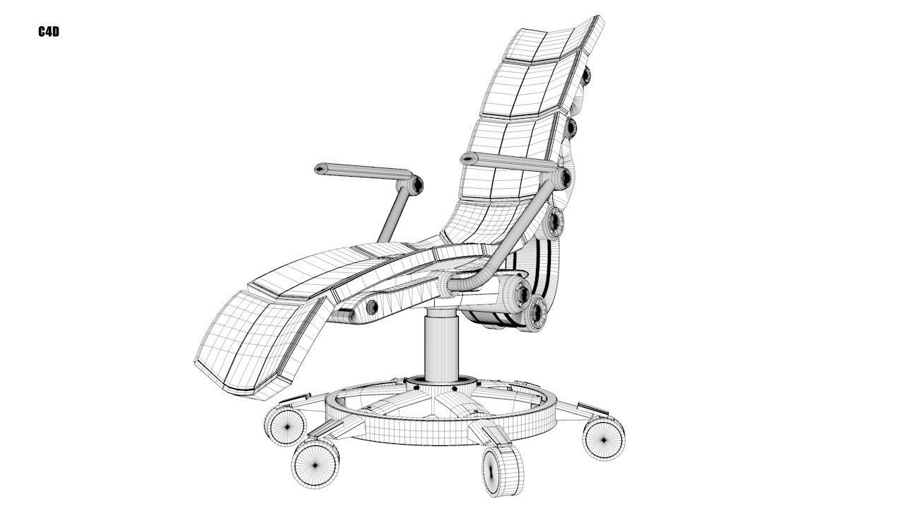 High-Tech Chair 3D model_7