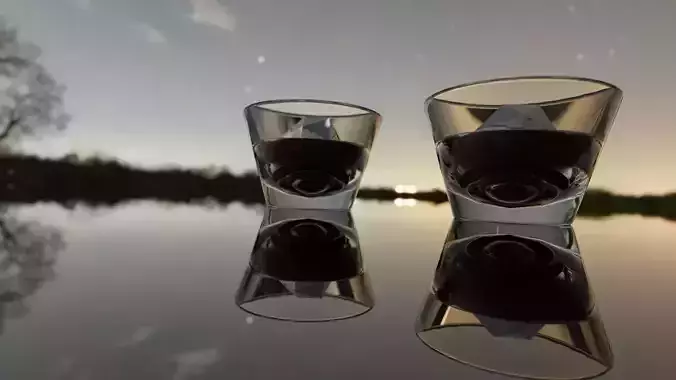 Cup and glass