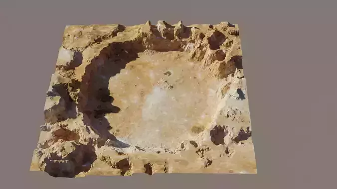 Crater 3D model Compete textures and materials  3D model