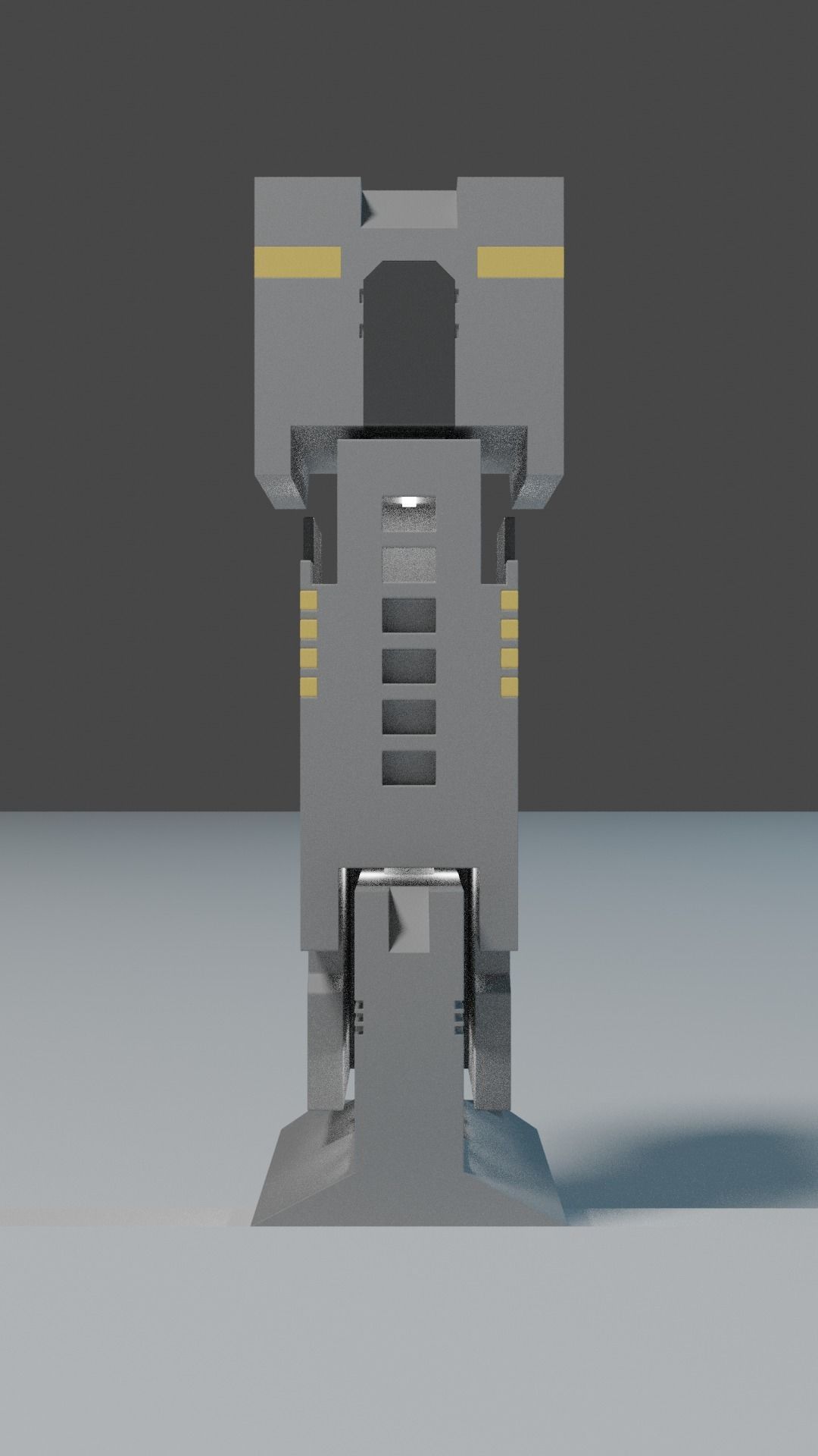 Futuristic post Unit 4 3D model_4