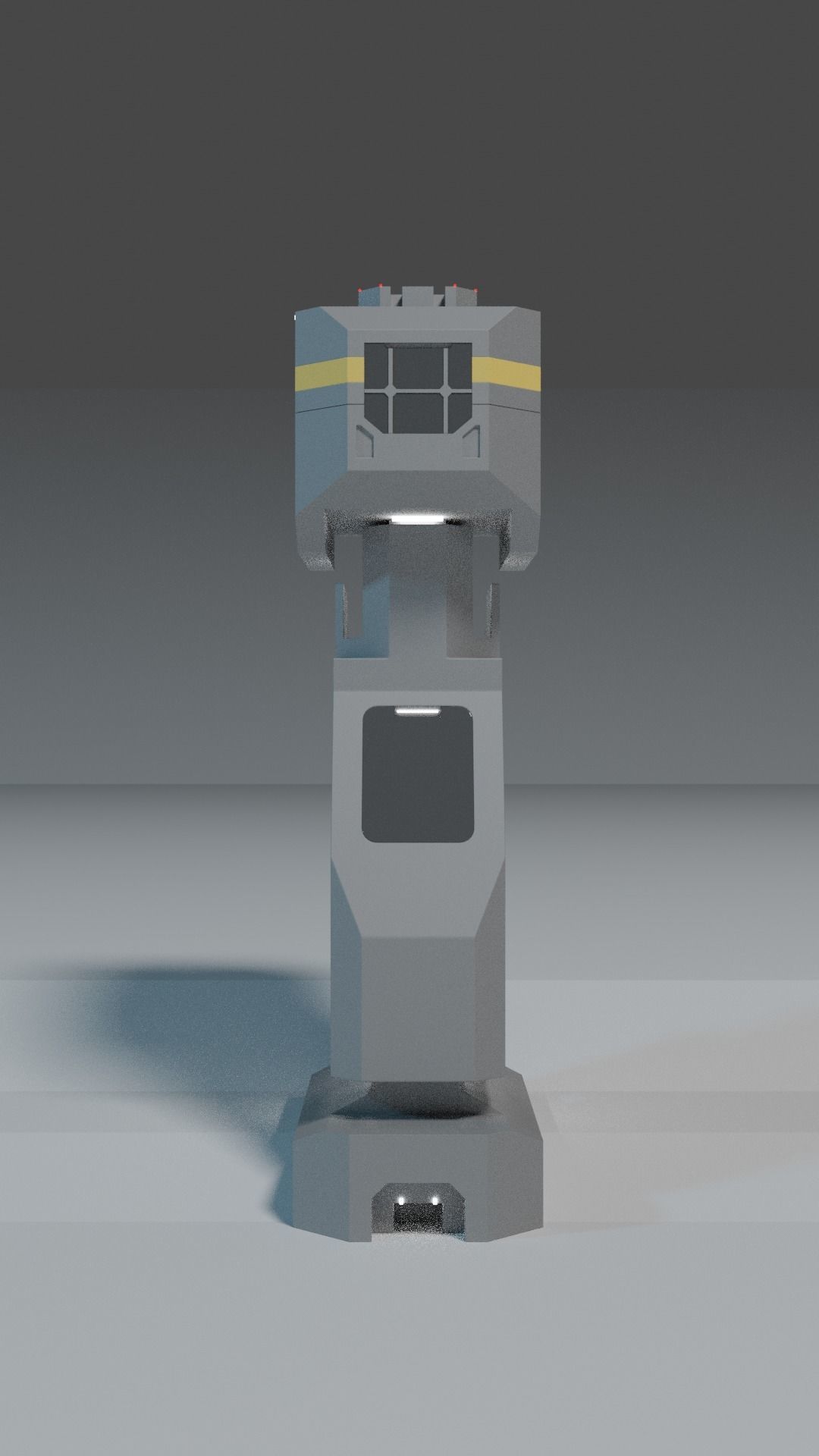 Futuristic post Unit 4 3D model_2