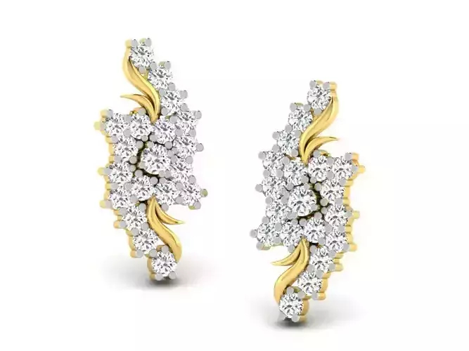 Women earrings 3dm render detail