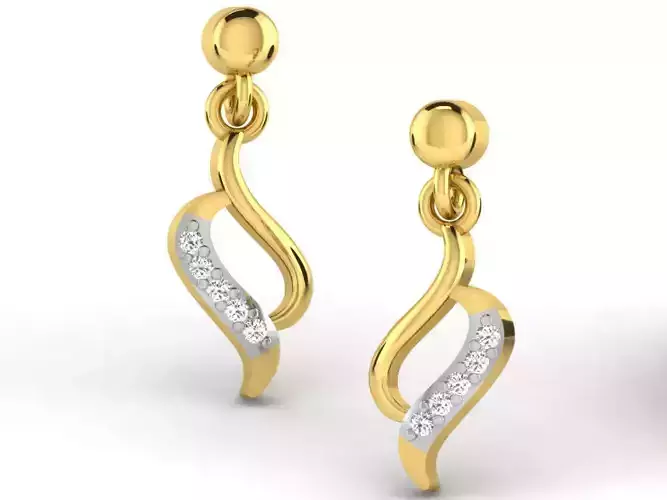 Women earrings 3dm render detail