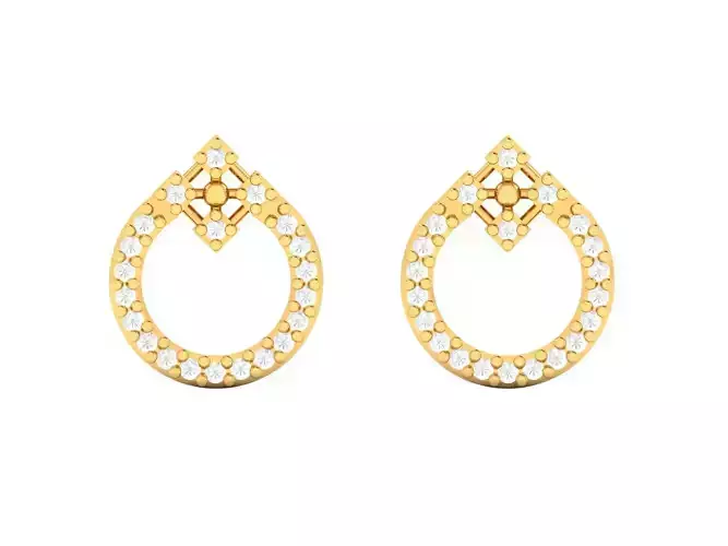 Women round earrings 3dm render detail 3D print model