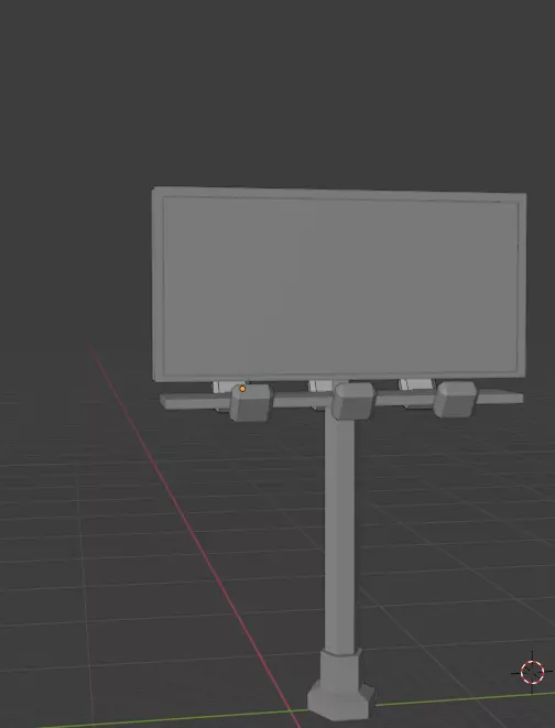 Billboard for the highway Free low-poly 3D model_0