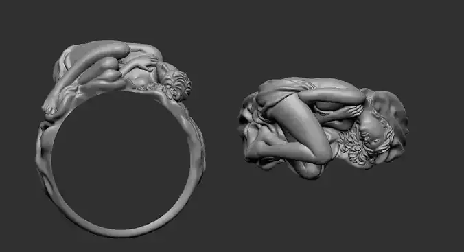 woman body  ringjewelry model