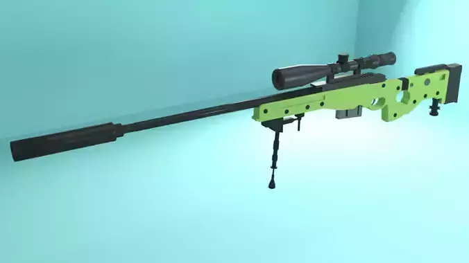 AWM PUBG GUN  3D model