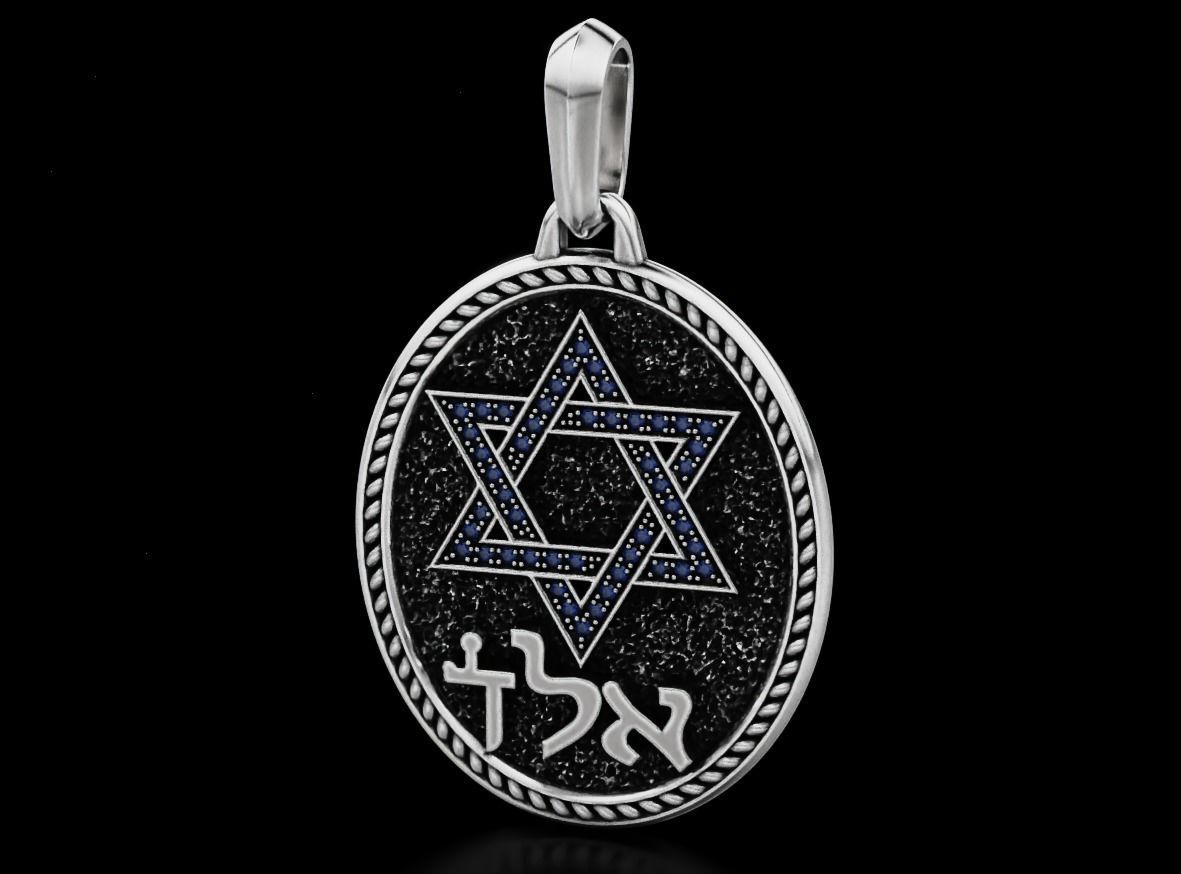 Pendant star of david 620 3D print model_10