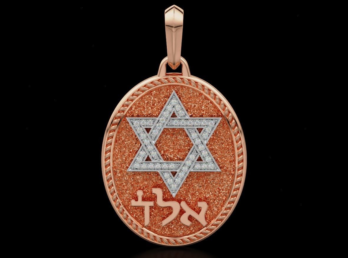 Pendant star of david 620 3D print model_15