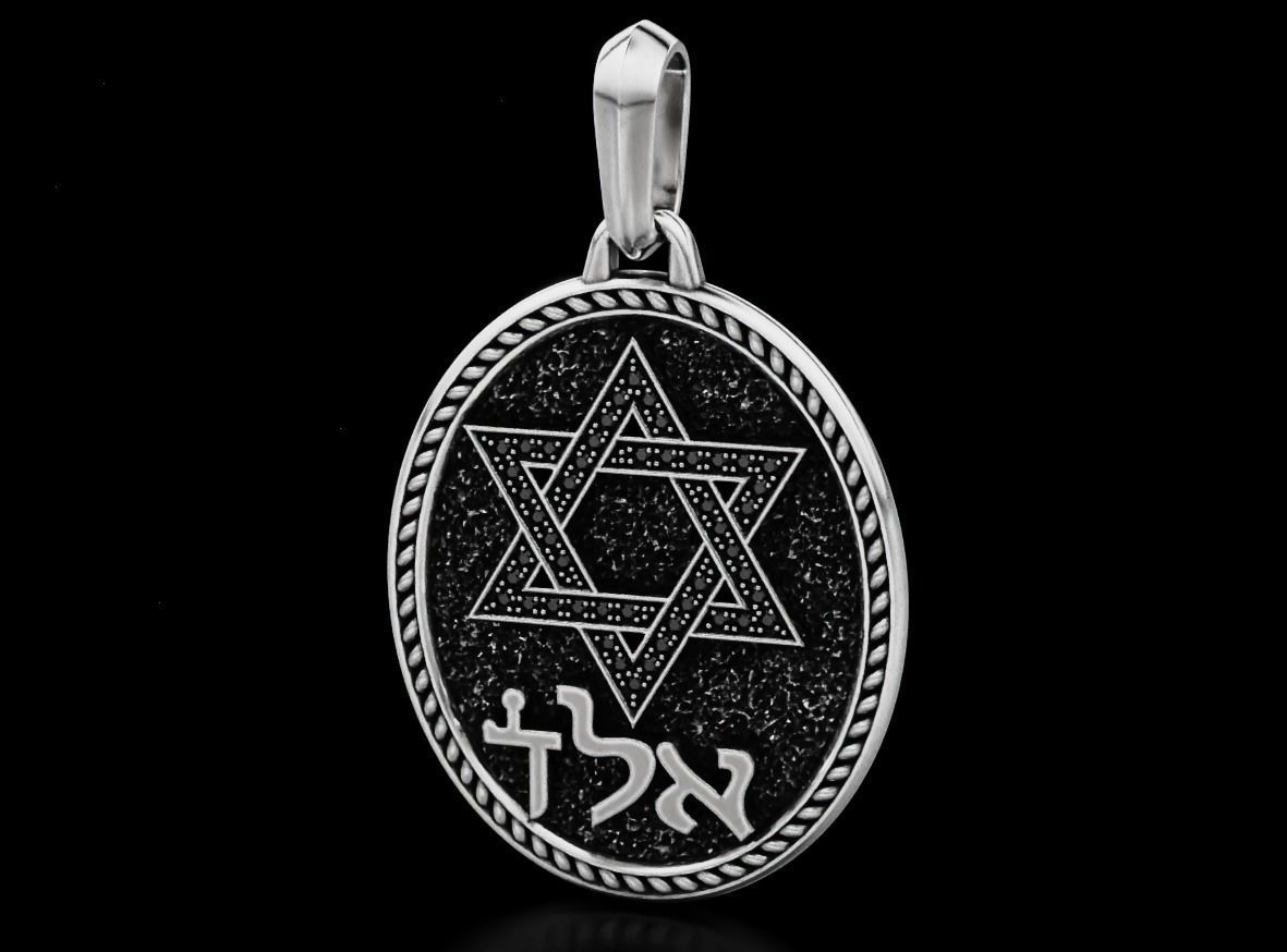 Pendant star of david 620 3D print model_9