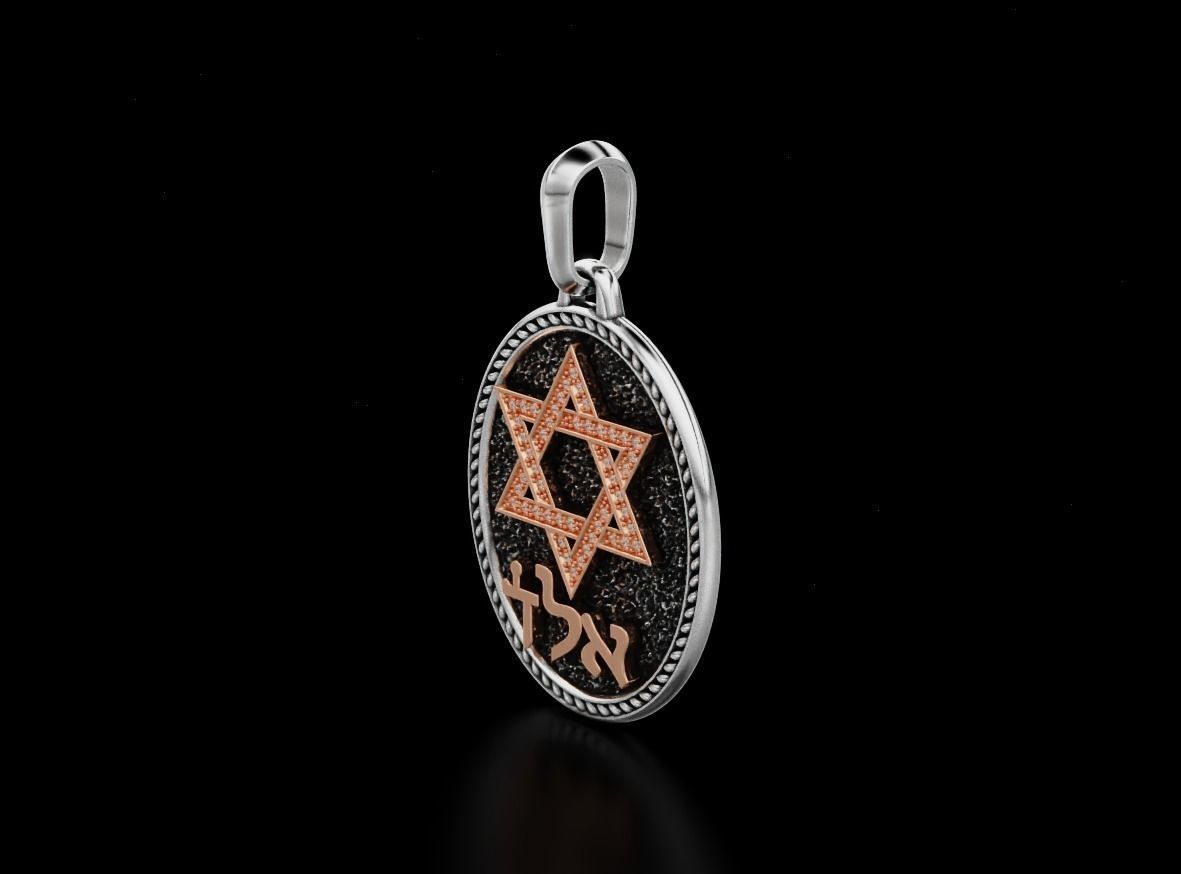 Pendant star of david 620 3D print model_18