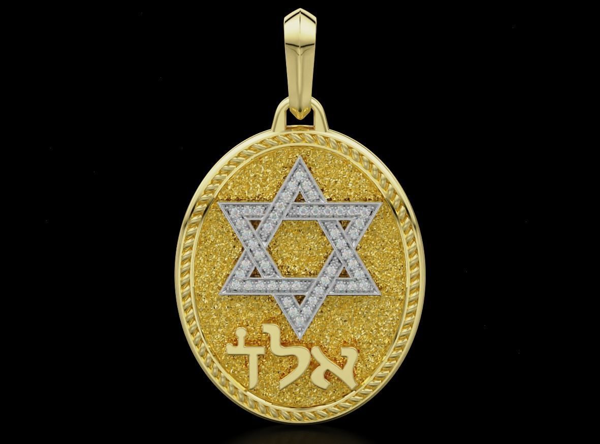 Pendant star of david 620 3D print model_14