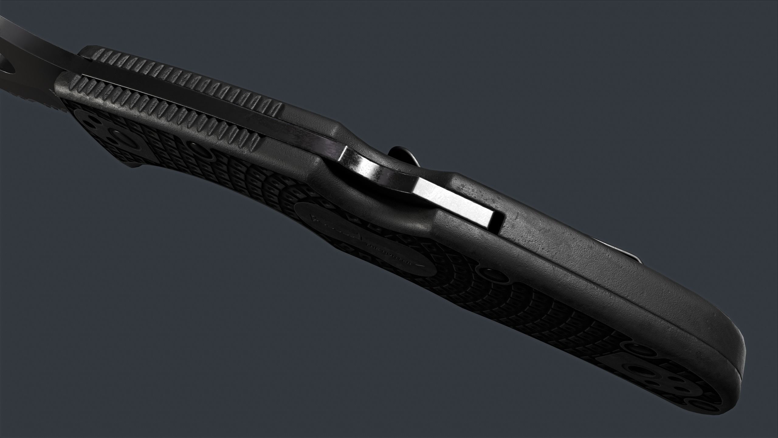 Spyderco Matriarch 2 Lightweight Folding Knife PBR Game Ready Low-poly 3D model_9