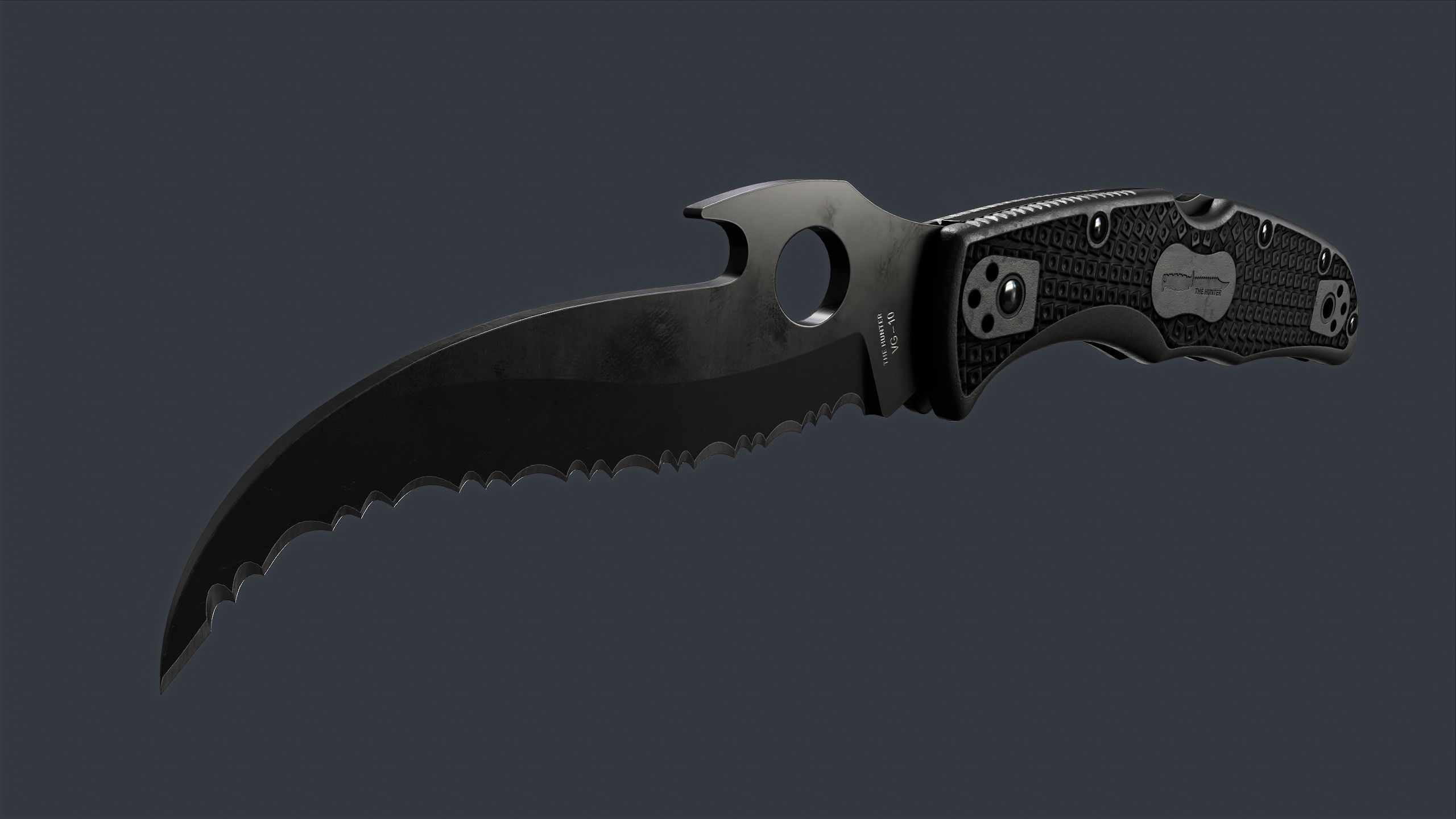 3D model Spyderco Matriarch 2 Lightweight Folding Knife PBR Game Ready ...