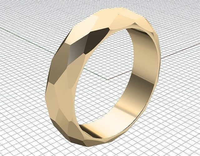 Facet Ring For Men  3D print model