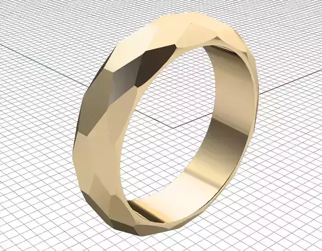 Facet Ring For Men  3D print model