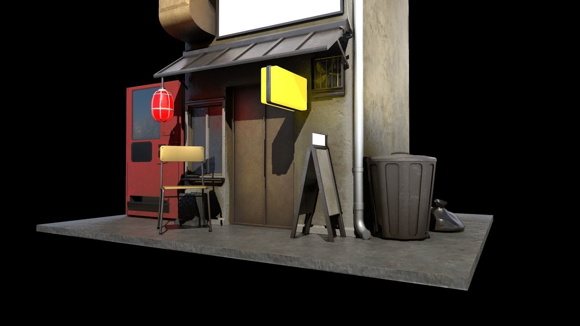 Japanese House Low-poly 3D model_2