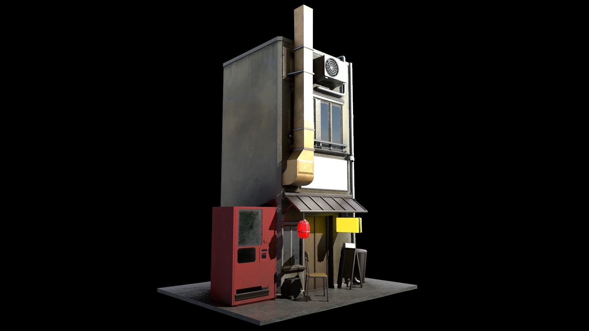 Japanese House Low-poly 3D model_7