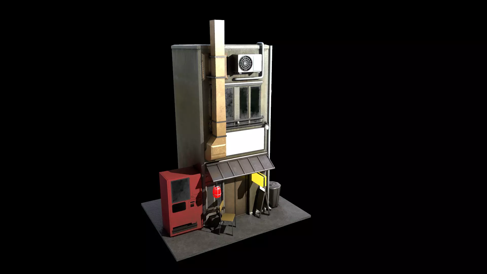 Japanese House Low-poly 3D model_0