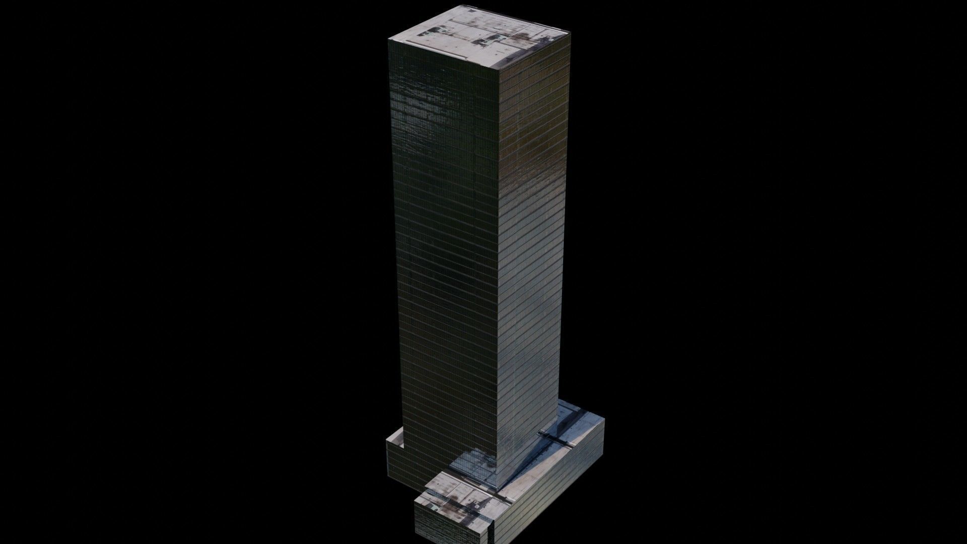 250 West 55th Street - NYC Low-poly 3D model_2