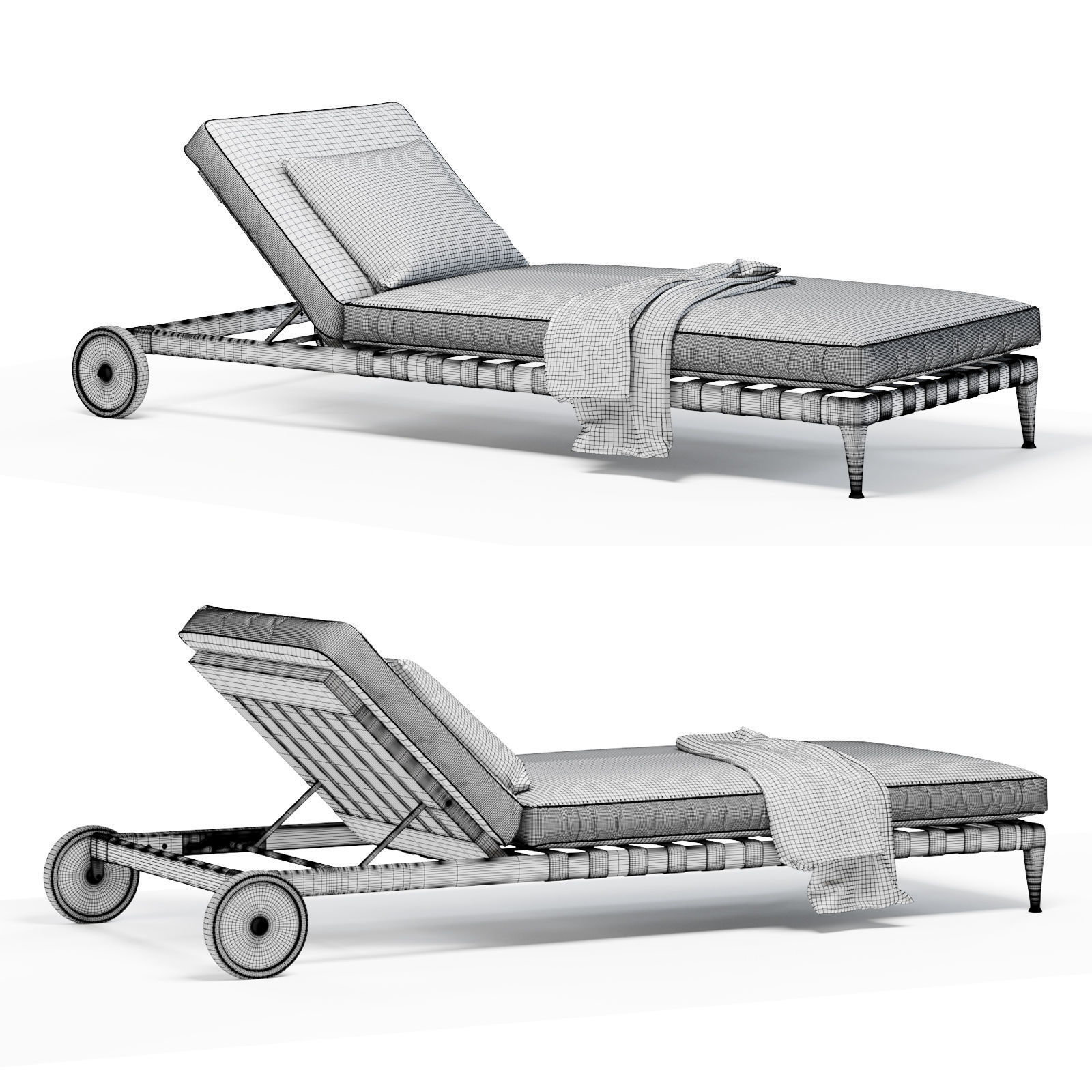 FLEXFORM Atlante Sun Lounger 3D model_9