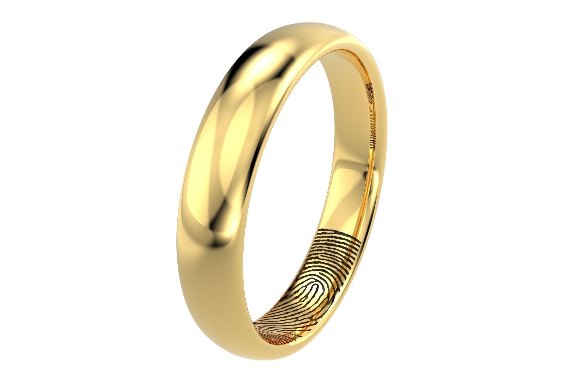 Fingerprint Ring Band All Sizes From 4-5 To 16 US -CC103AS 3D print model_15