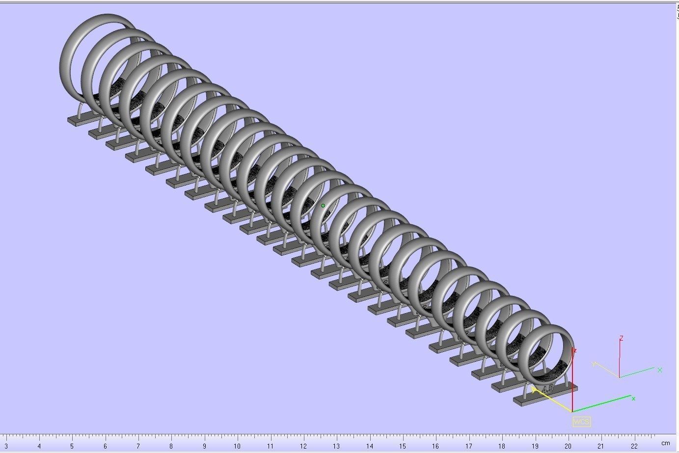 Fingerprint Ring Band All Sizes From 4-5 To 16 US -CC103AS 3D print model_4