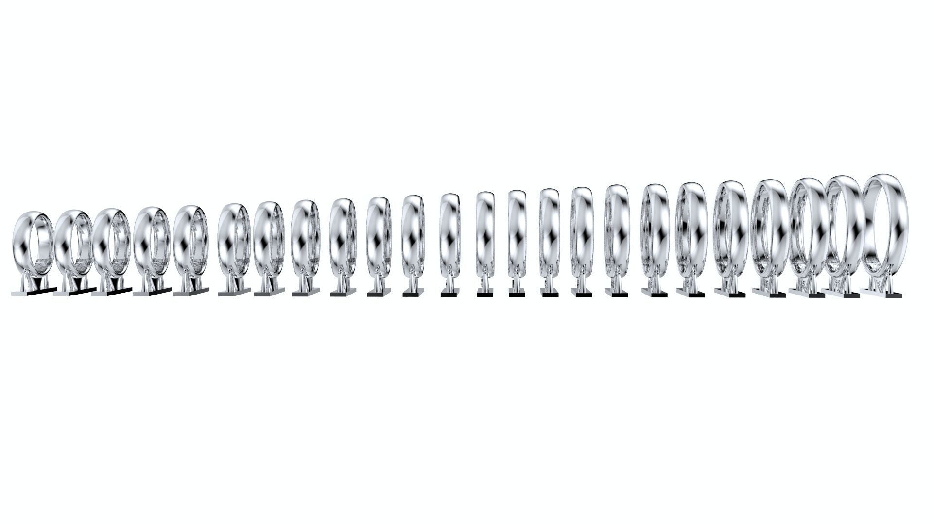 Fingerprint Ring Band All Sizes From 4-5 To 16 US -CC103AS 3D print model_6