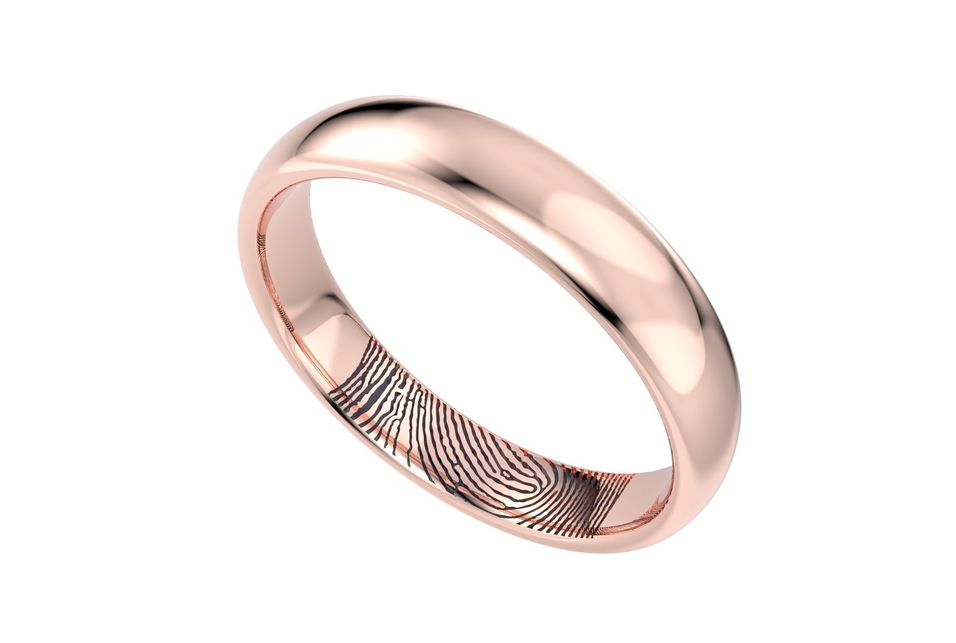 Fingerprint Ring Band All Sizes From 4-5 To 16 US -CC103AS 3D print model_18